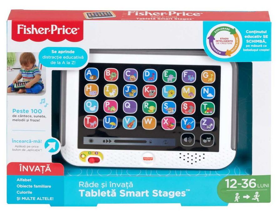 Tableta Educativa Fisher Price cu 3 niveluri de dezvoltare lb. Romana