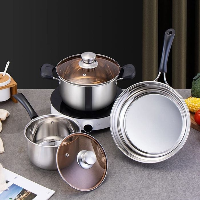 Тенджера от неръждаема стомана различни размери