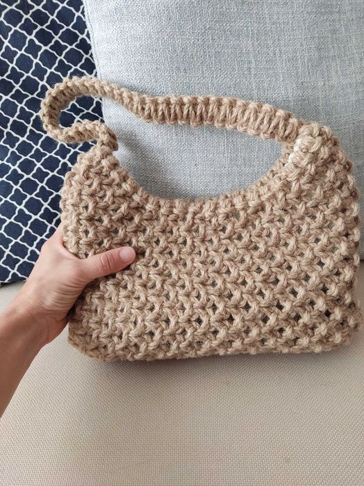 Ръчно изработени плетени чанти макраме от юта