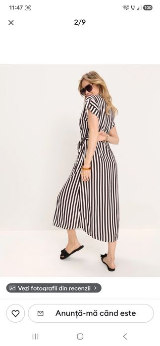 Rochie tip cămașă M-L vâscoza Sinsay