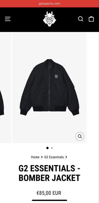 Черно яке “Bomber” G2 Esports Essentials Size M
