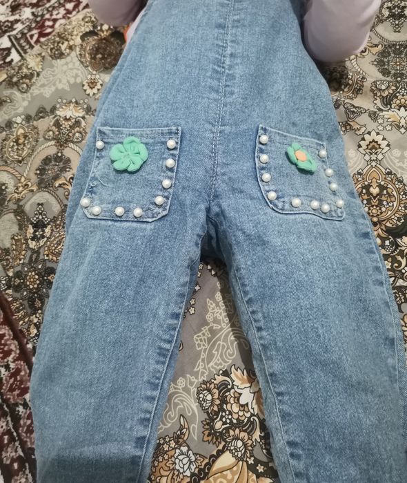 Джинсы комбинзон