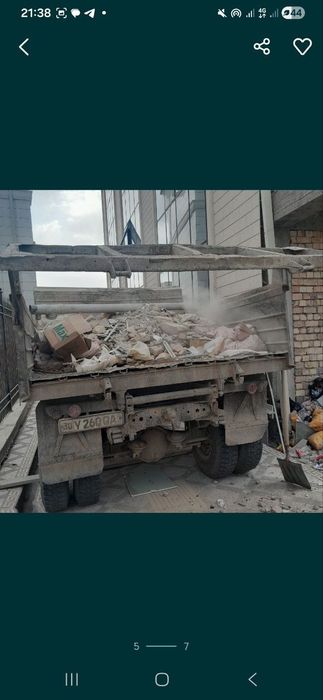 Вывоз Для строй мусур курлиш чикиндисини олиб чикиш хизмати