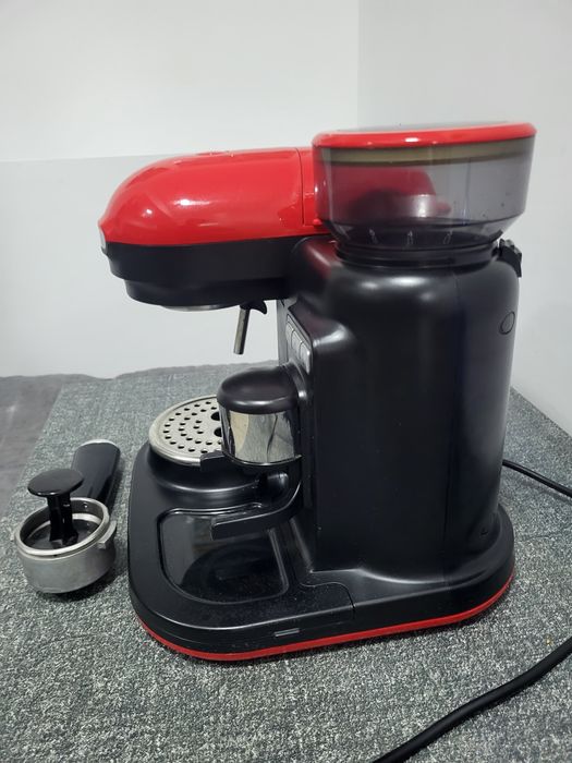 Espressor manual Ariete Moderna, 1318BKRD Rosu, 1080w, Rasnita incorpo