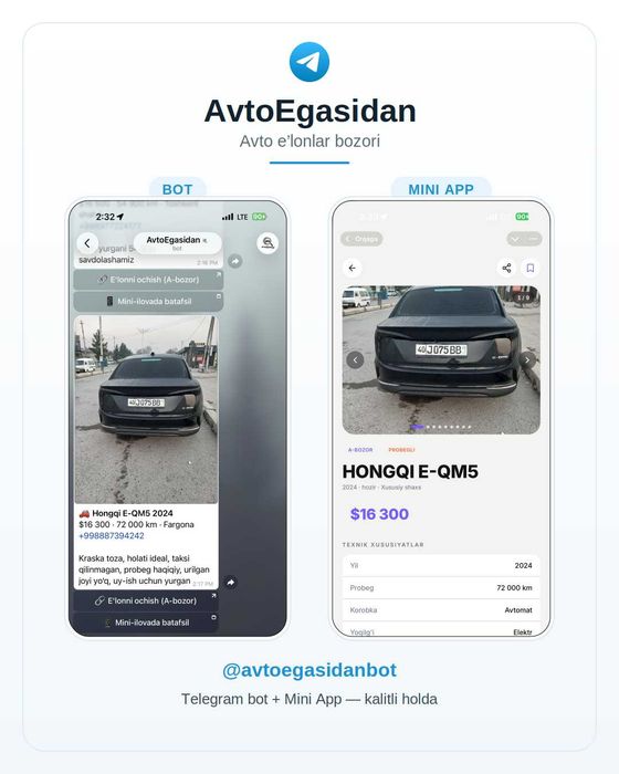 Telegram bot va Mini ilova