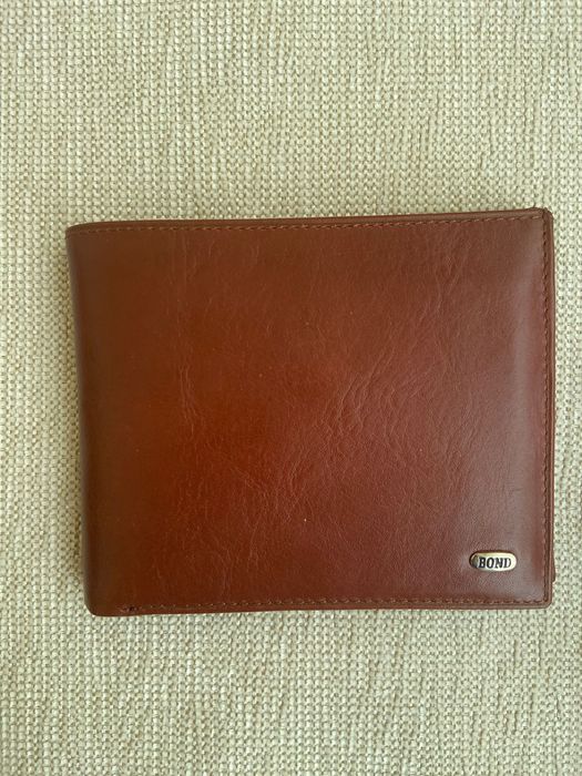 НОВ мъжки портфейл BOND естествена кожа