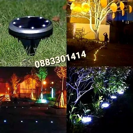 Соларна лампа за земя с метален корпус