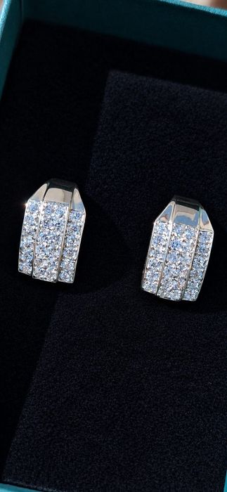 Cercei aur 14kt cu diamante