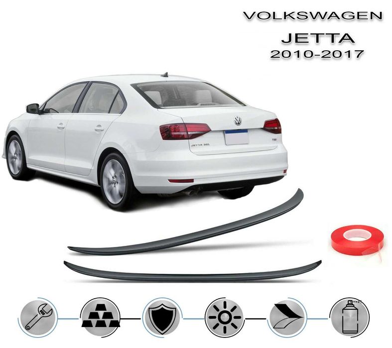 Лип спойлер заден черен пиано лак  Фолксваген Джета / Volkswagen Jetta
