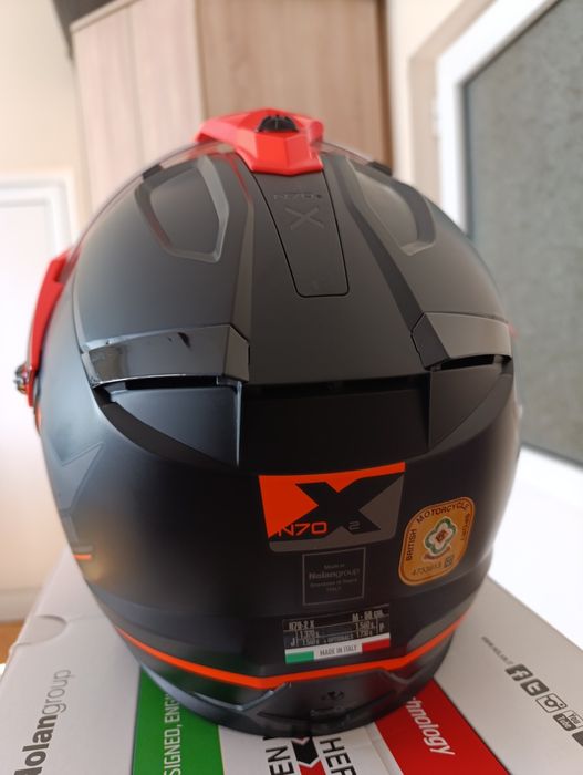 Каска Nolan N70-2 X ECE 22.06 Stunner N-Com Flat Black/Orange - M
