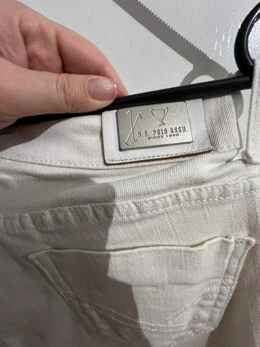 Blugi jeans drepti regular albi dama US Polo ASSN marimea 26 S