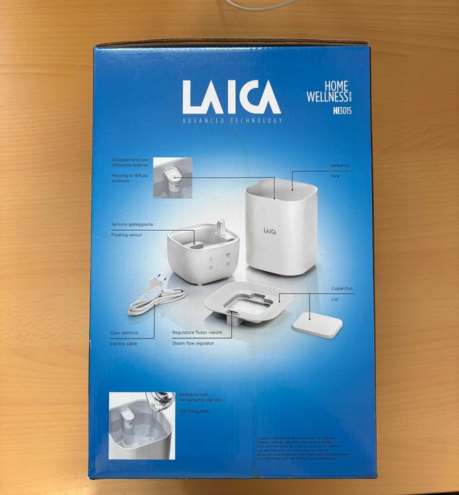 Umidificator automat Laica HI3015, ultrasonic, cu abur rece, capacitate rezervor 3.3 L
