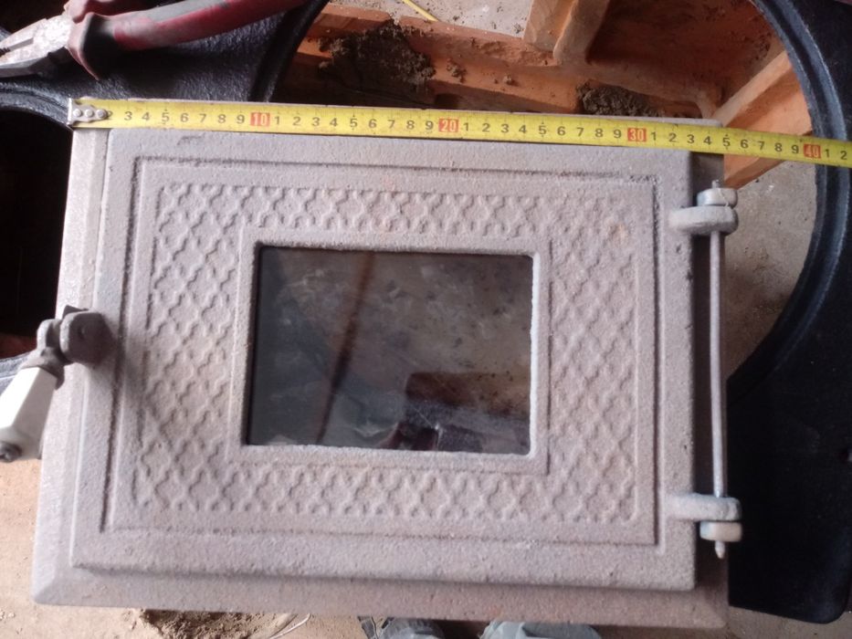 Usa soba deschidere mare pe latime 35x26 Usa cuptor sticla, geam,fonta