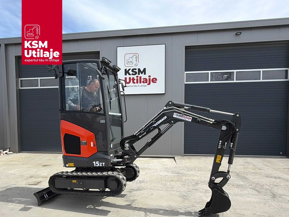 Mini Excavator Eurocomach 15ZT (1.8t) | Coadă Zero, Ecartament Variabil, Hidraulică Bosch Rexroth | Utilaj Nou, Leasing B2B KSM Utilaje