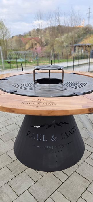 Grătar hexagonal plită rotundă diametru 920 mm gratarean.com