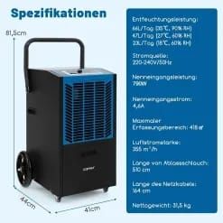 Dezumidificator profesional duce 400 metri patrati