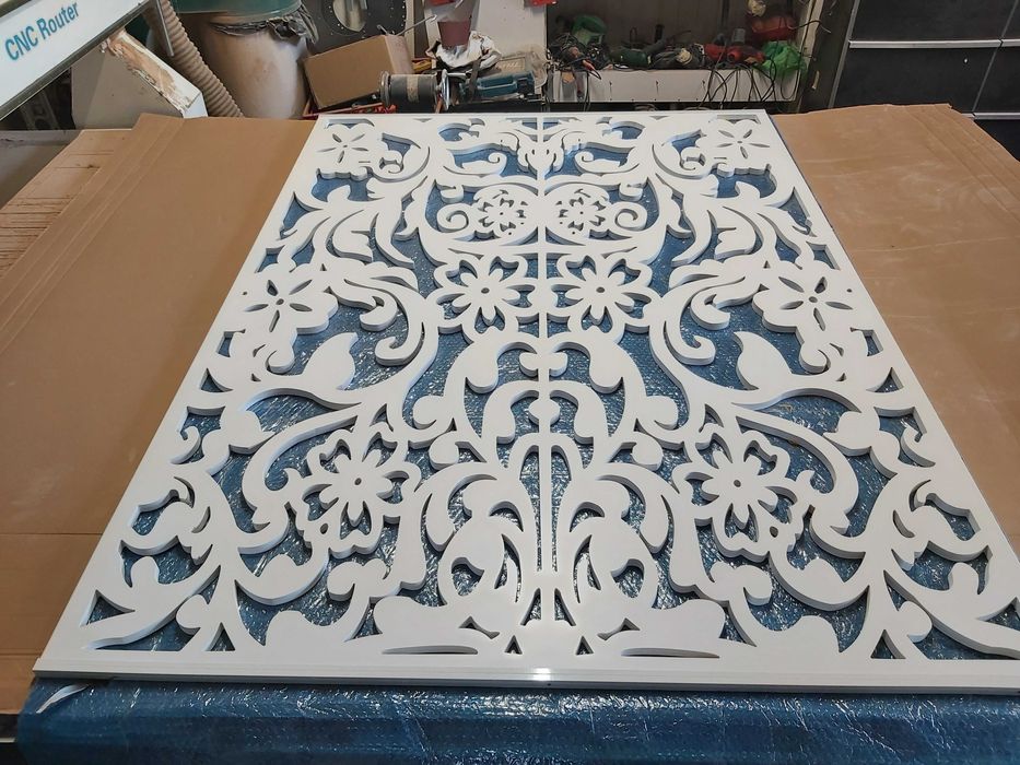 Panou decorativ traforat  MDF sau lemn masiv pereti decorativi Riflaje