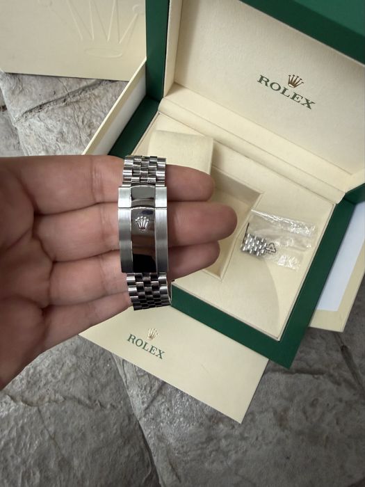 Rolex datejust 36 palm motif  aur alb /otel