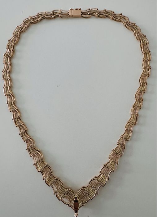 Колье из золото с бриллиантами 583 пр. (ссср)