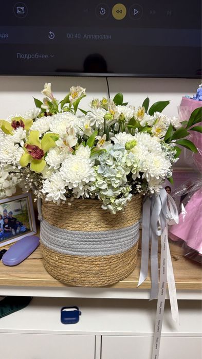 Цветый карзинке