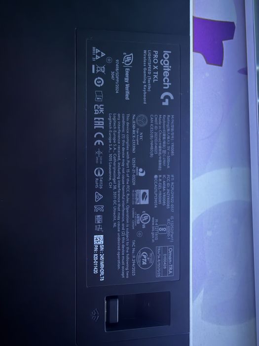 Vand tastatura G Pro X TKL Wireless(Lightspeed)