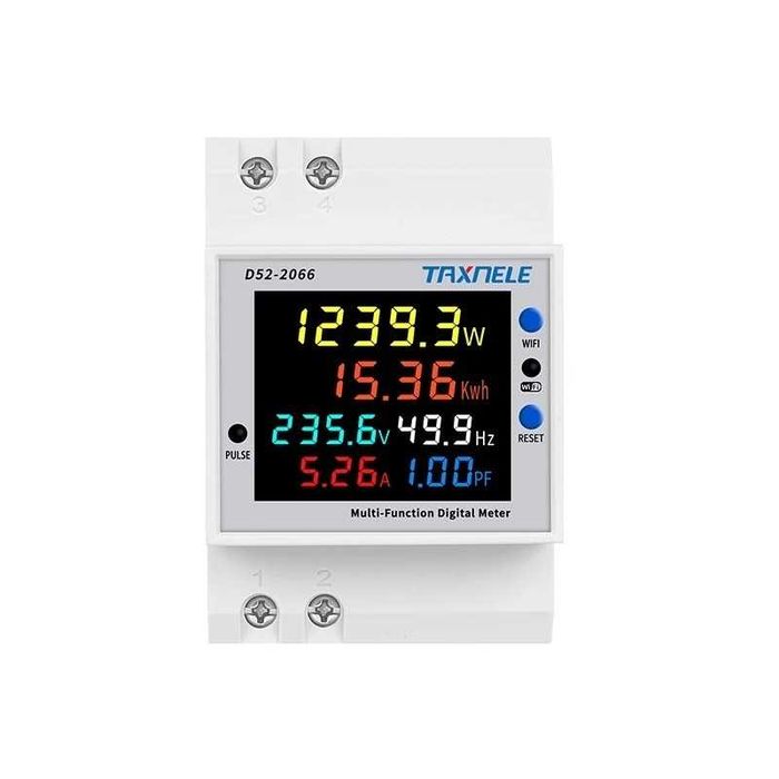 WIFI Смарт електромер 100A с цветен дисплей Tuya Smart Life