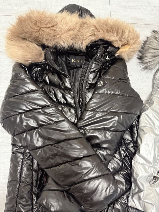 Черно зимно яке и сребриста  грейка