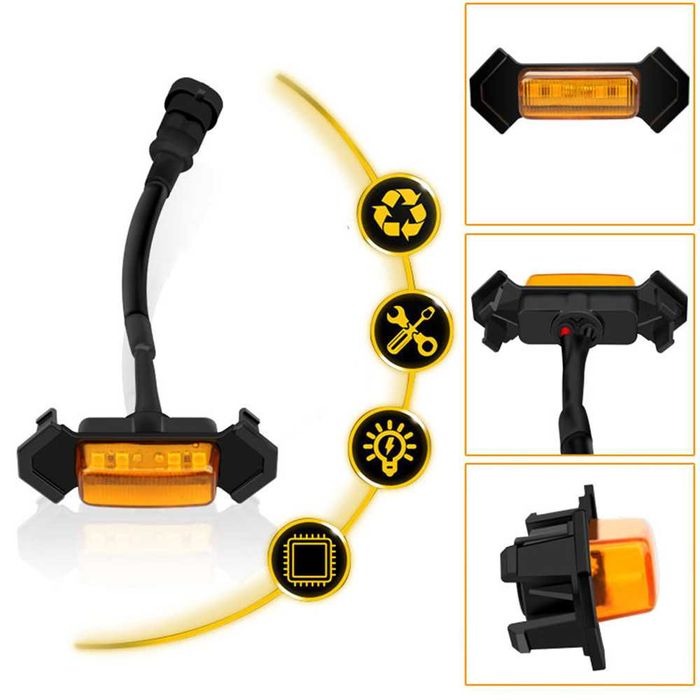 Лед светлини за предни решетки и степенки 12-24V