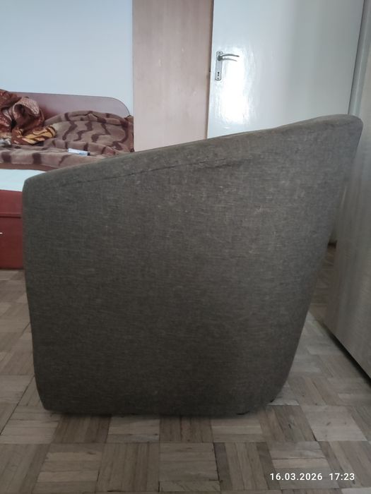 Fotoliu rotund cu brațe integrate 2 buc.