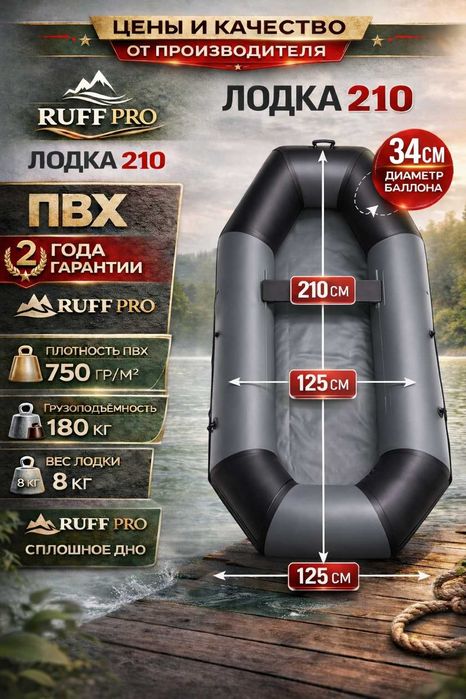 Надувная лодка RUFF PRO 210