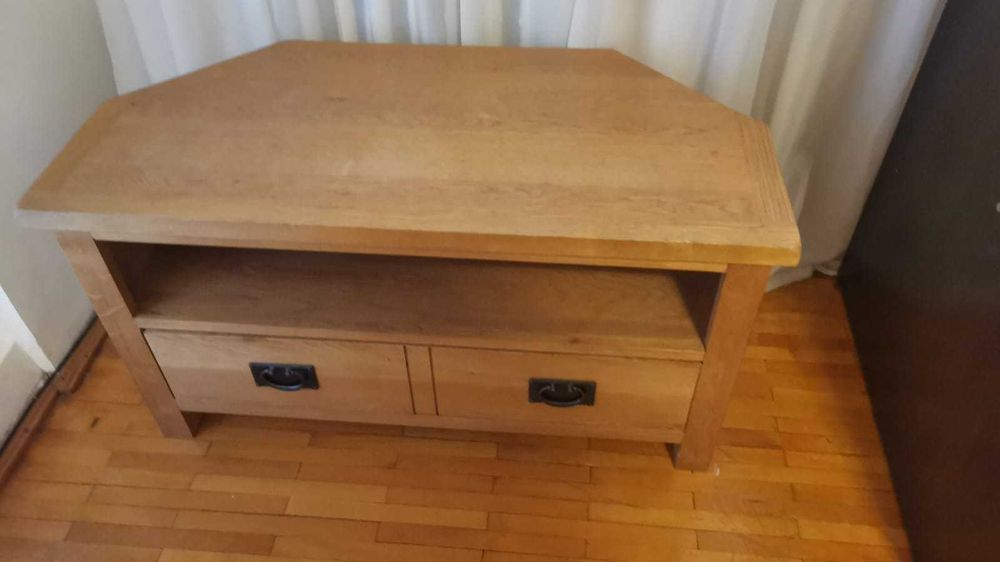 comoda   tv lemn masiv natur 45 x 45 h cu 90cm