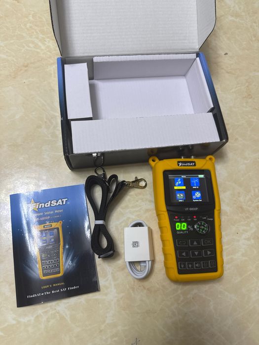 Портативный спутниковый измеритель сигнала FindSAT VF-6800P Combo