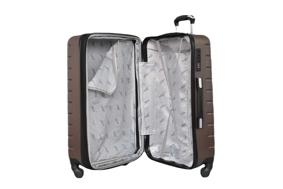 Куфар ABS среден 65 х 44 х 27см - Черен/Сив/Син