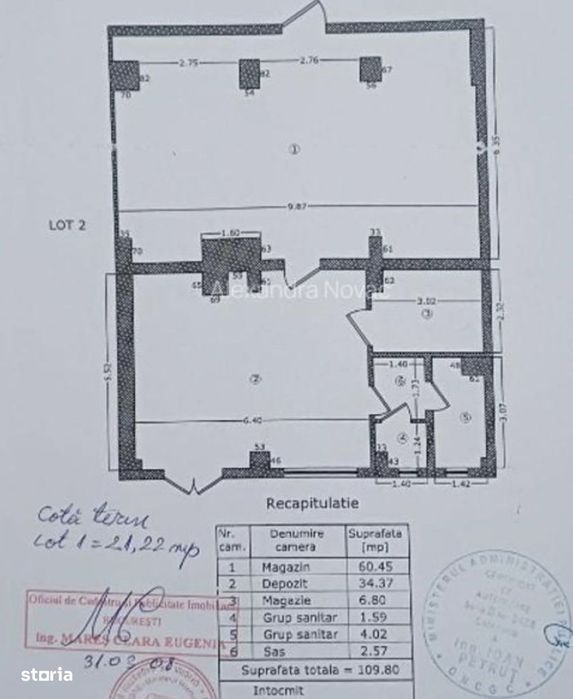 Zona 1 Decembrie 1918 sp 109 mp vitrina 10 ml