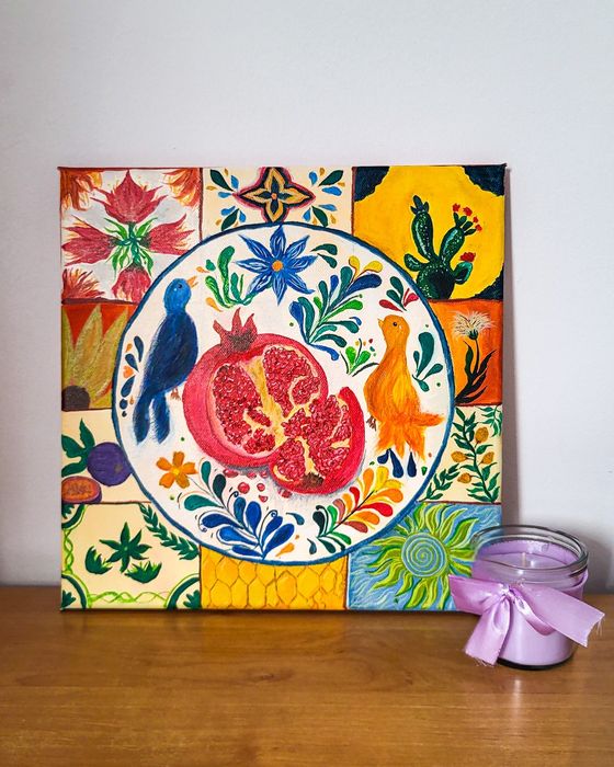 The Unknown Garden of Pomegrenates - Pictură pe pânză