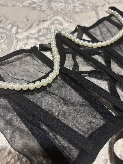 Корсет декоративный с бусами