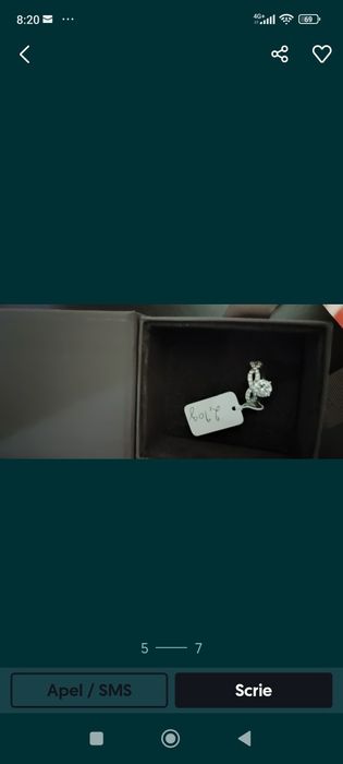 Vând inel din aur galben de logodnă nou