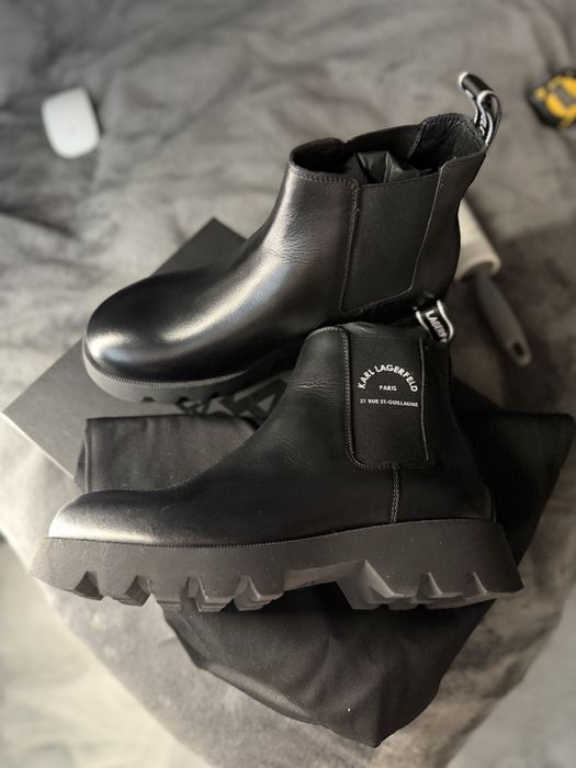 Karl Lagerfeld Terra Firma cizme piele neagra marimea 41 noi originale