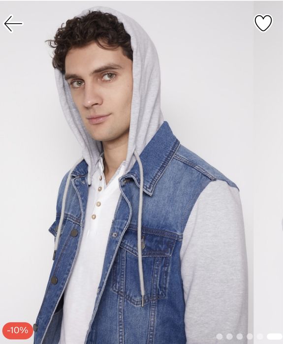 Джинсовая куртка с капюшоном