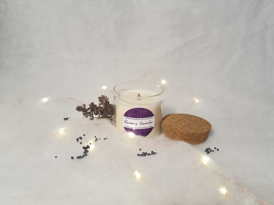 Ароматна соева свещ дървен фитил Candles for cozy moments vol.1