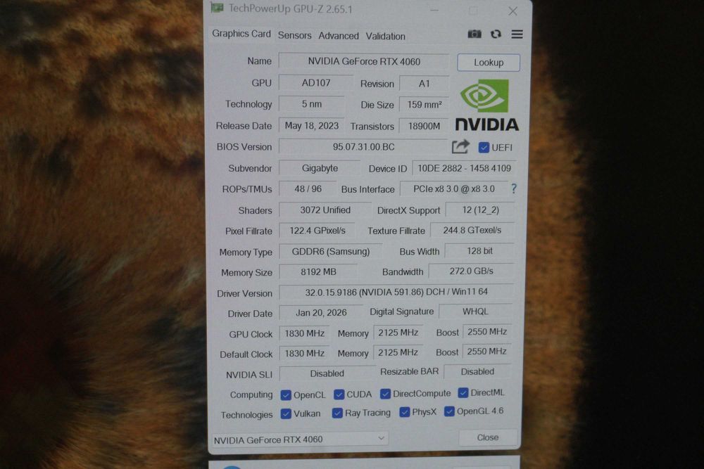 RTX 4060 8GB Gigabyte OC видеокарта GPU Nvidia/ вкл. ДДС