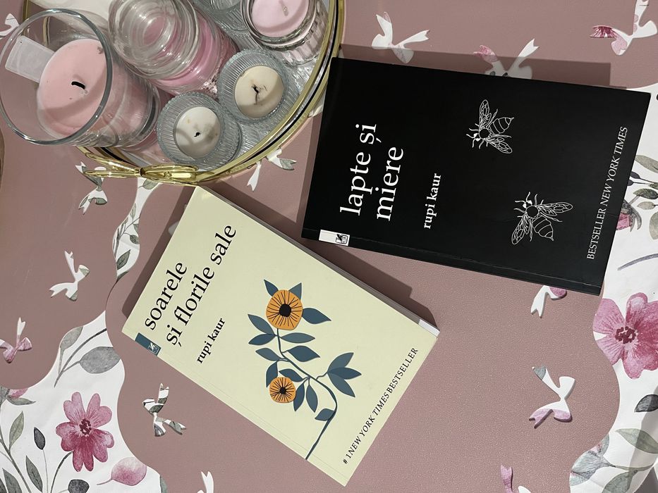 Set cărți Rupi Kaur "Soarele și florile sale" și "Lapte și miere"