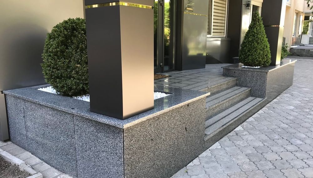 Фасад, Обшивка Гранит, Металла сайдинг