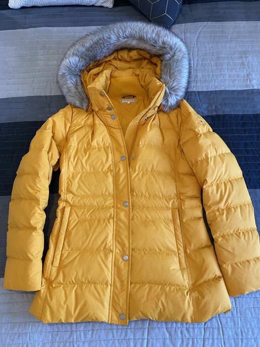 Tommy Hilfiger зимно яке с качулка S, естествен пух, 100% оригинал!