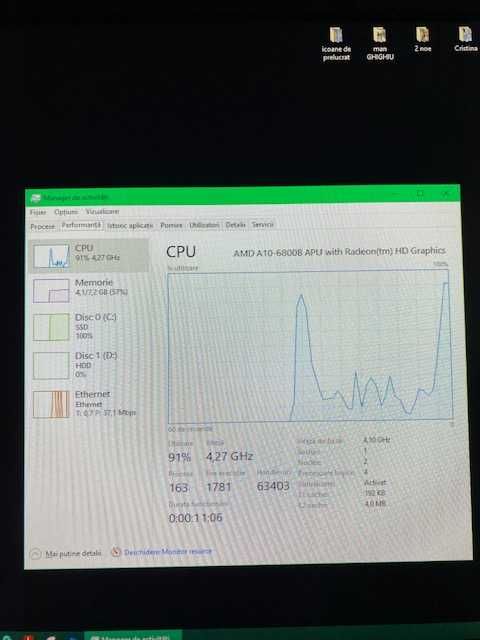 Calculator HP EliteDesk 705 G1 AMD A10  8GB RAM  SSD + HDD |Win 10 Pro