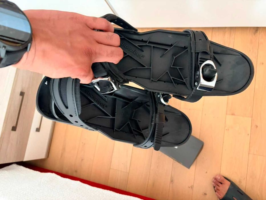 Snowfeet PRO Mini Ski Skates – Noi, Sigilate | Mărime Universală