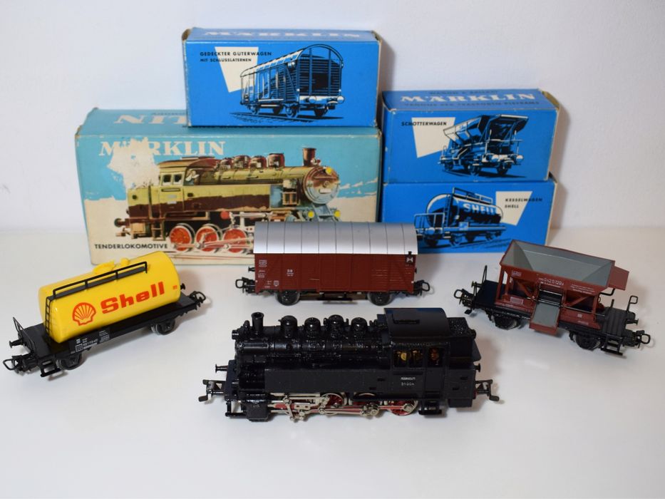 Trenuleț Electric Vintage Märklin HO 1:87 - Set Marfă DB Epoca III