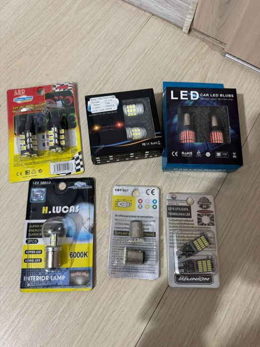 Set becuri LED-uri Auto Interior/Poziții / numar – T10 / T15 / T20/ C5W – Noi