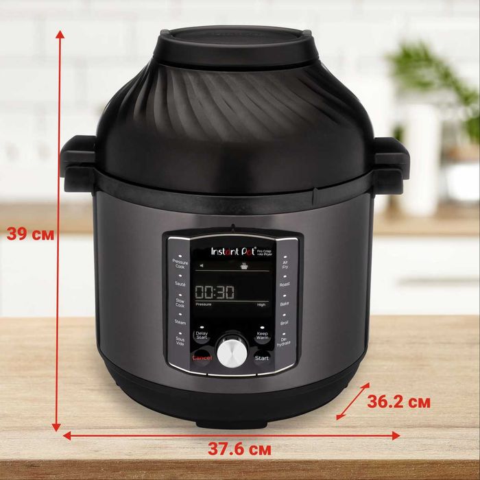 Комбиниран мултикукър и фритюрник с горещ въздух Instant Pot Pro CRISP + Air fryer 7.6L (1500W) 11 програми