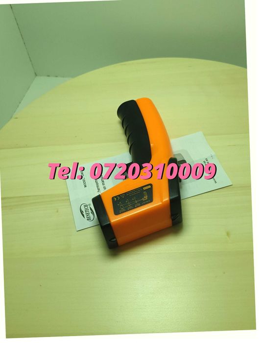 Termometru Industrial Optimus 380 Interval -50 +380 Grade C - Cu Afisaj Luminat , Portocaliu Negru Pentru Utilizare Tehnica Sau Decorativa